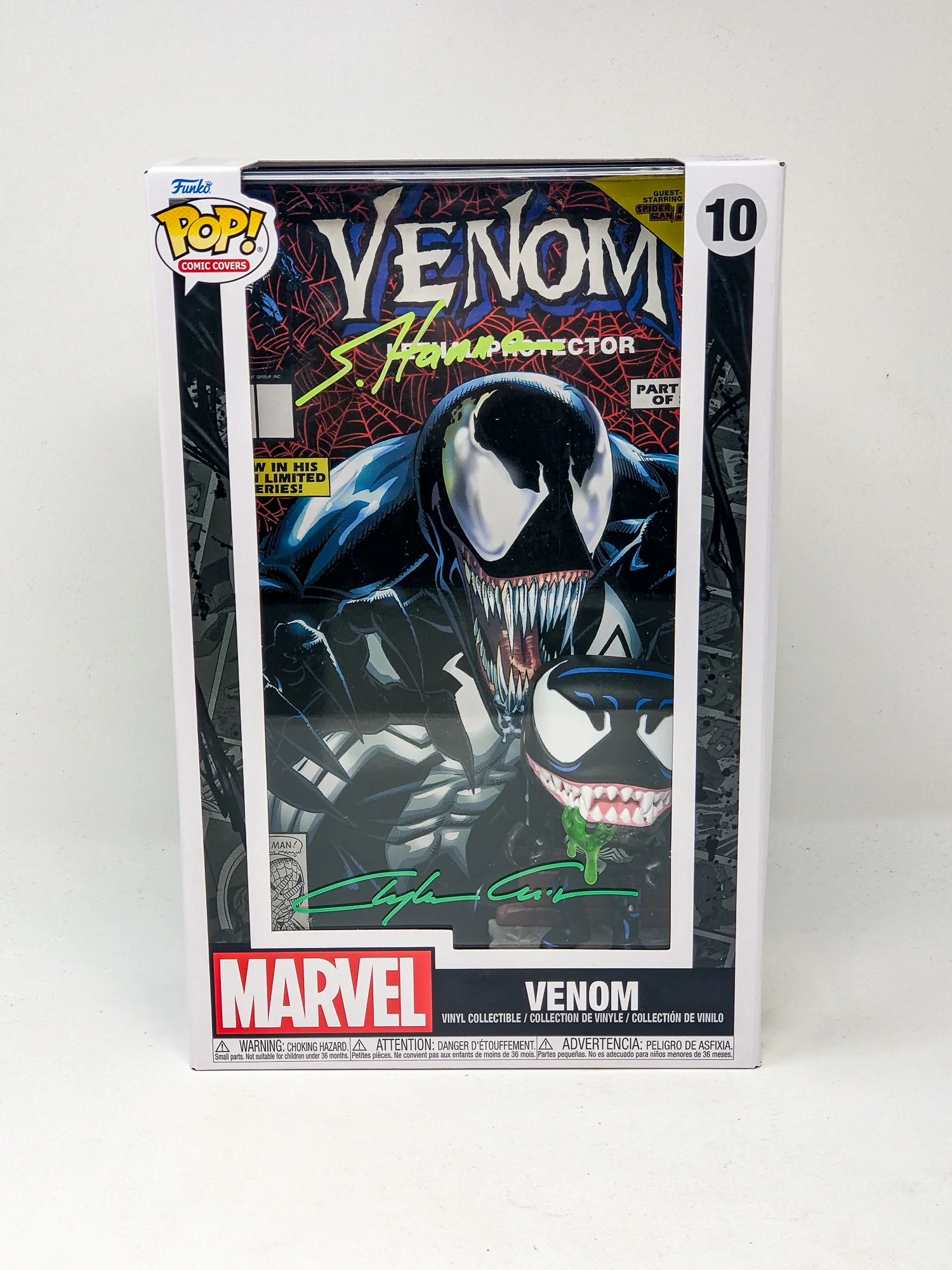 Venom #10 Comic Cover Funko Pop JSA Certified Autograph - Clayton Crain & Scott Hanna Signed - Image 2