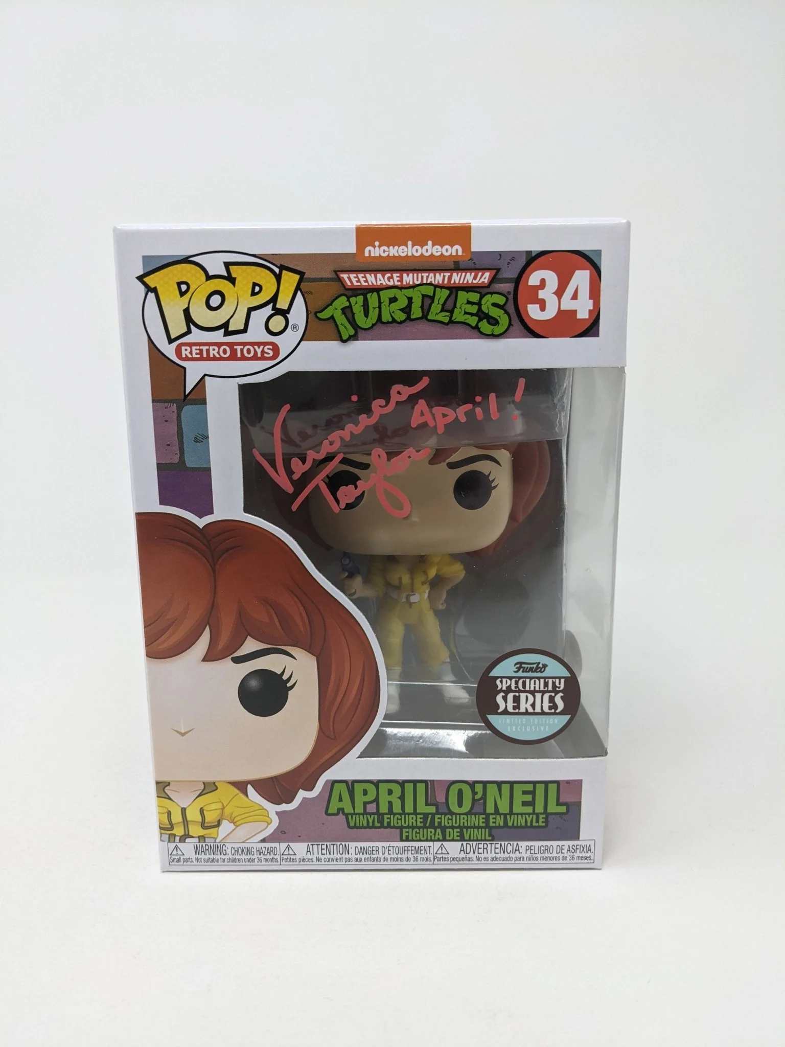 Veronica Taylor TMNT April O'Neil #34 Exclusive Signed Funko Pop JSA Certified Autograph - Image 4
