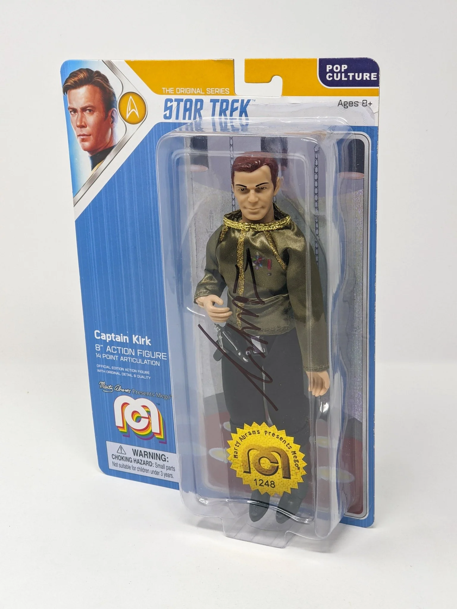 William Shatner Star Trek Captain Kirk Mego 8" Action Figure Signed JSA Certified Autograph - Image 2